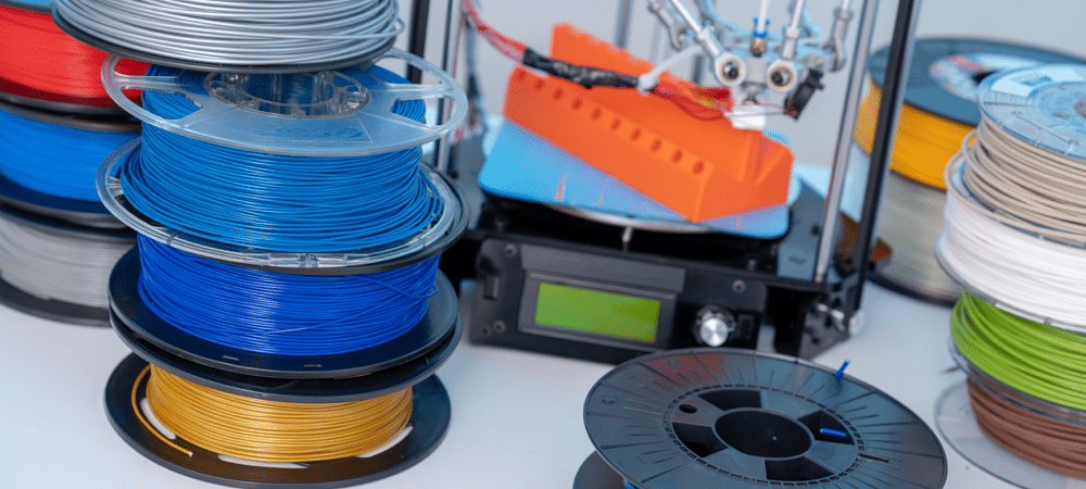 Filamento per stampante 3D in primo piano