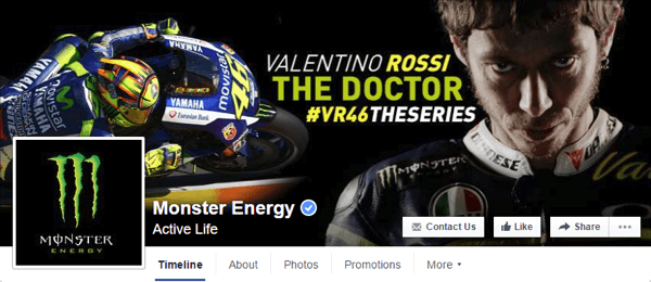 foto di copertina di Facebook Monster Energy