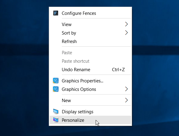 Windows 10 Personalizza