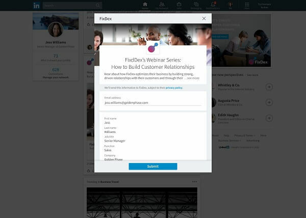 LinkedIn ha annunciato tre miglioramenti al modulo per l'acquisizione di contatti per i contenuti sponsorizzati e alle campagne InMail progettate per continuare a generare ROI per i suoi lead gen marketer.