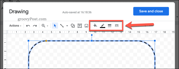 Formattazione di una forma in Google Docs
