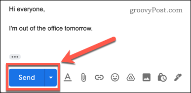 Invio di un'e-mail Gmail