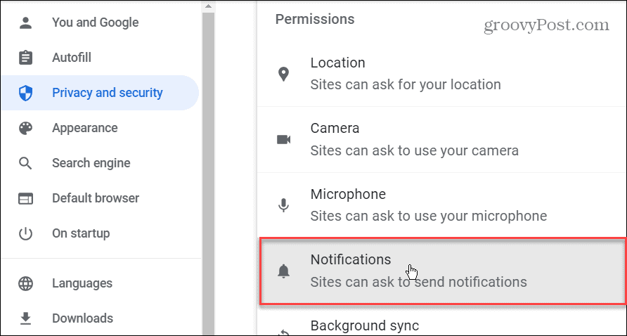 Arresta le notifiche in Google Chrome