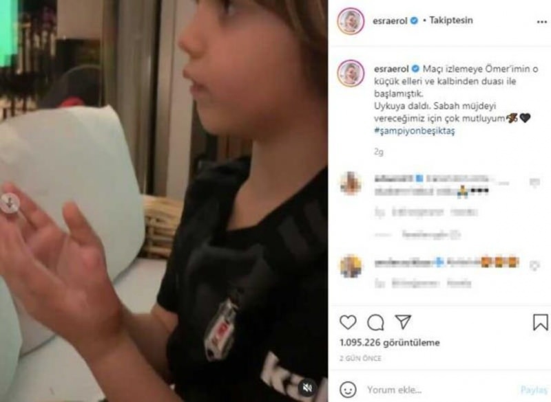 Una sorpresa per Esra Erol, uno dei calciatori campioni del Beşiktaş!
