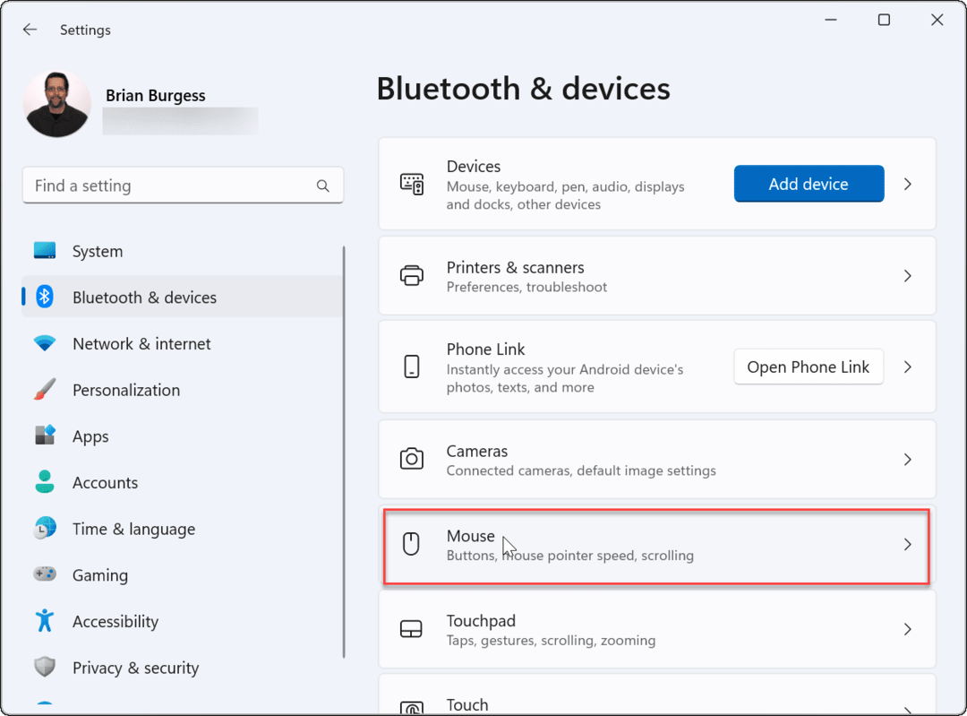 bluetooth e dispositivi mouse