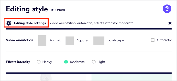 Fare clic su Modifica impostazioni stile per visualizzare le opzioni di personalizzazione.