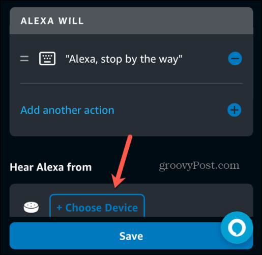 App Alexa scegli il dispositivo