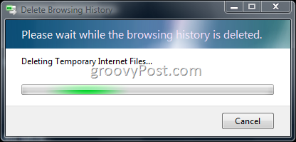 Creare un file batch per eliminare la cronologia del browser IE7 e i file temporanei