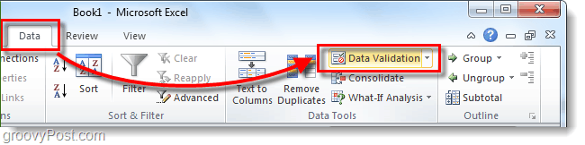 convalida dei dati in Excel 2010