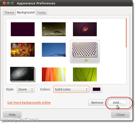 colore del desktop in Ubuntu