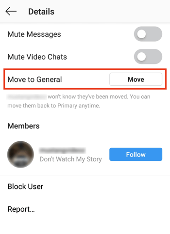 Gestisci i messaggi nella posta in arrivo dei messaggi diretti del profilo del creatore di Instagram, passaggio 1.