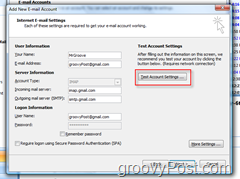 Prova le impostazioni dell'account IMAP GMAIL in Outlook 2007