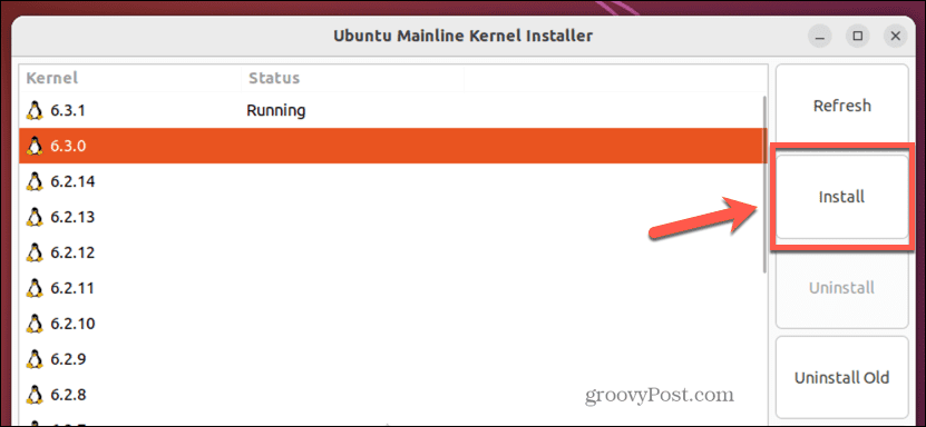 ubuntu installa il kernel nella linea principale