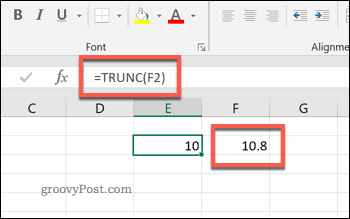 La funzione TRUNC in Excel