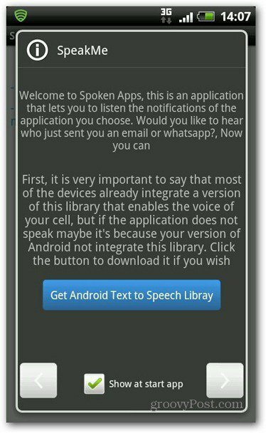 SpeakMe per la libreria di sintesi vocale di Android
