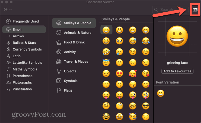 icona del visualizzatore emoji mac