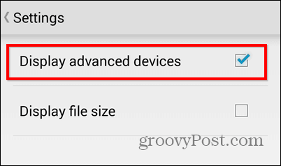 Esporta file in Dropbox per Android direttamente su scheda SD
