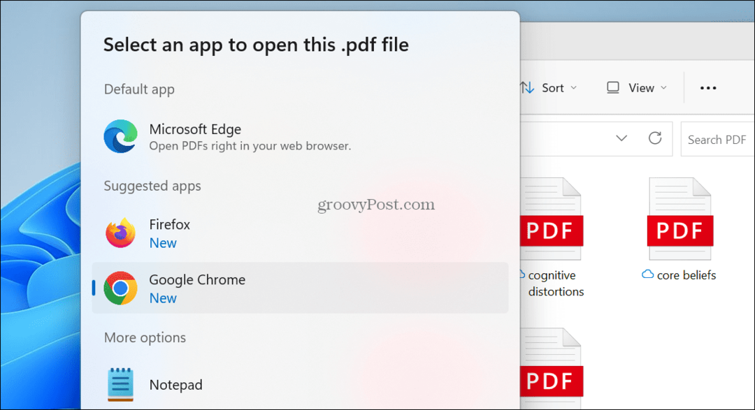 Visualizzatore PDF predefinito su Windows 11