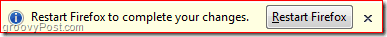 Riavvio di Firefox