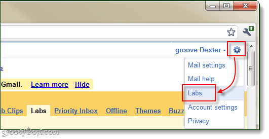 laboratori di impostazioni di Gmail
