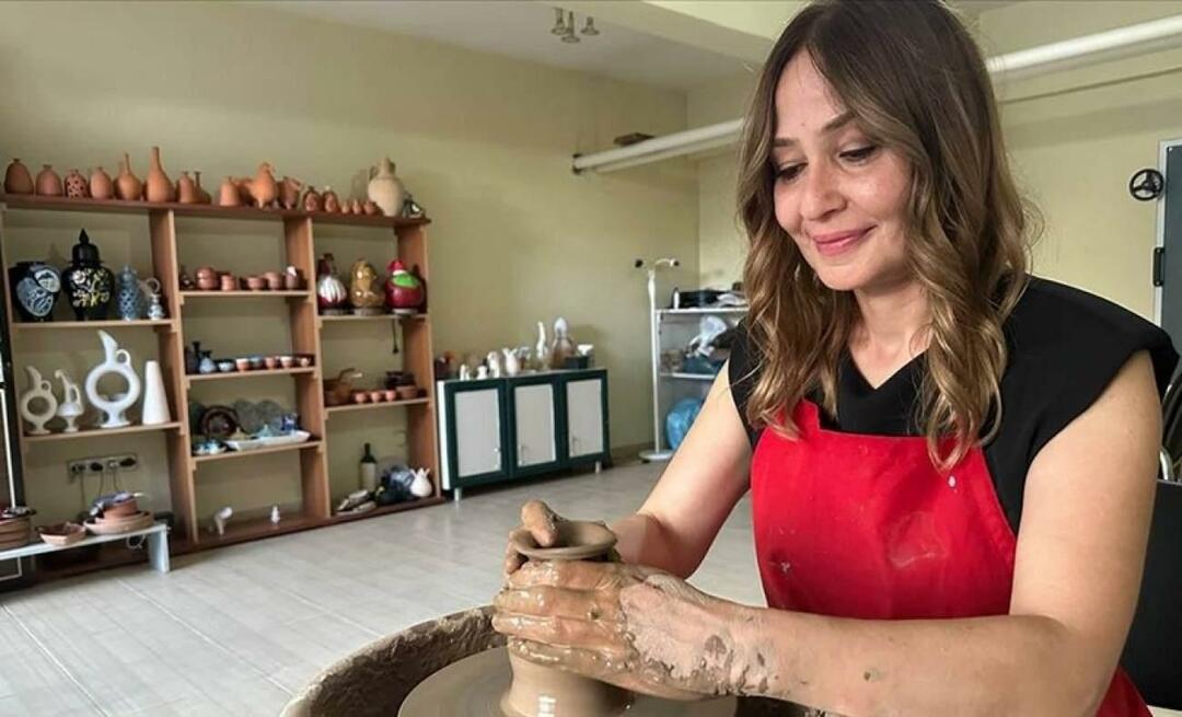 La donna interessata alla ceramica ha aperto un laboratorio con il sostegno di KOSGEB!