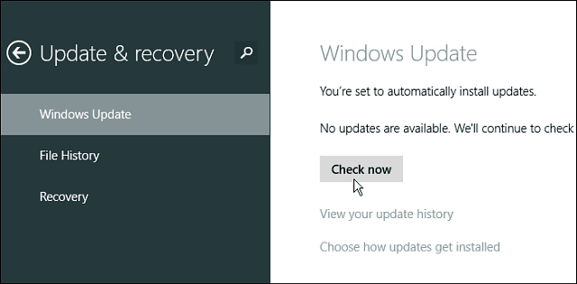 Come gestire gli aggiornamenti in Windows 8.1