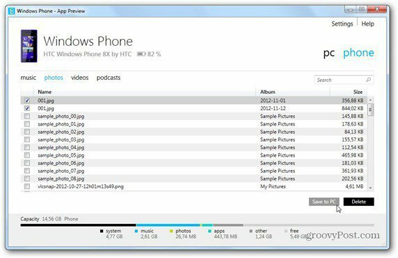Windows Phone 8 Sincronizzazione dell'app Windows Phone con il PC