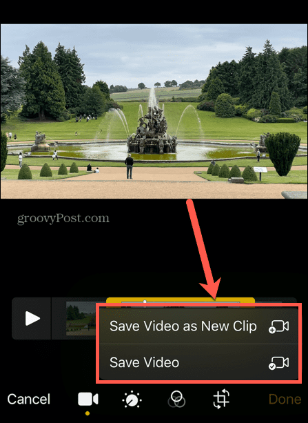 iphone salva il video come nuova clip