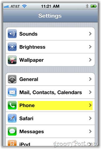 schermo del telefono iPhone