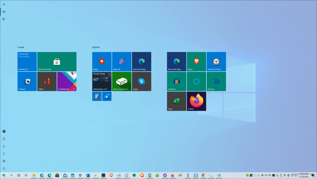 Come rendere il menu Start di Windows 10 a schermo intero