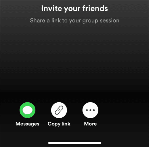  invita ascolta per spotify con gli amici