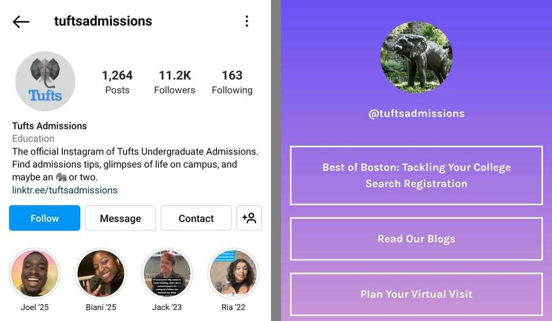 instagram-bio-tuftsadmissions-higher-education-example