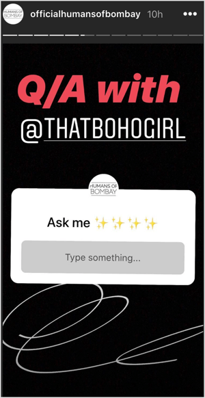 Adesivo di Instagram Stories Questions che chiede domande per AMA.