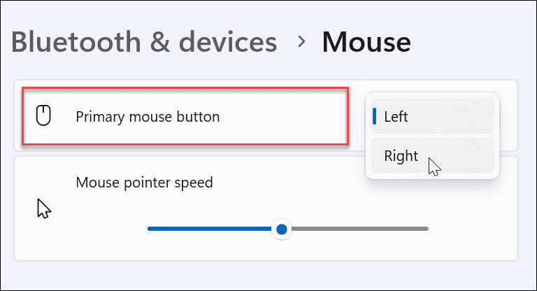 Rendi il mouse mancino in Windows