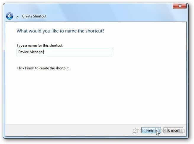 Come creare un collegamento per avviare Gestione dispositivi in ​​Windows 7