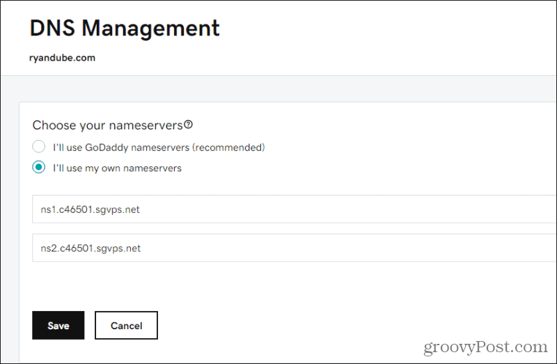 cambiare i server dei nomi