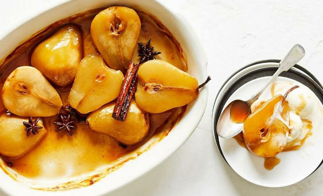 Come preparare il dessert alle ciliegie e cremoso alle pere? Dolce alle pere che colpisce per la sua ricetta