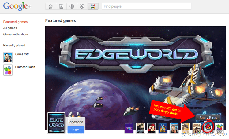 Google+ aggiunge giochi (senza costringerti a ignorare un attacco di fastidiose richieste di gioco!)