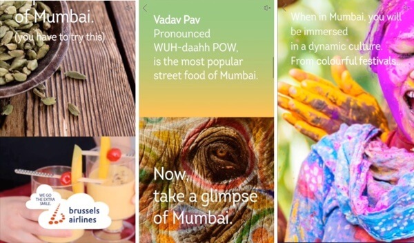annuncio su tela per cellulari di facebook da brussels airlines mumbai
