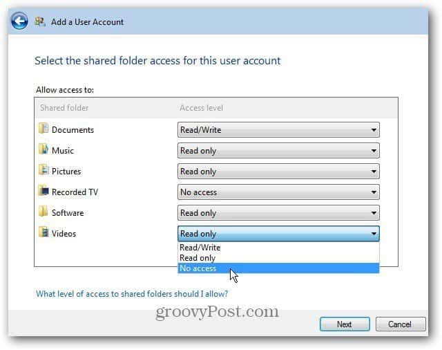 Aggiungi o rimuovi account utente su Windows Home Server 2011
