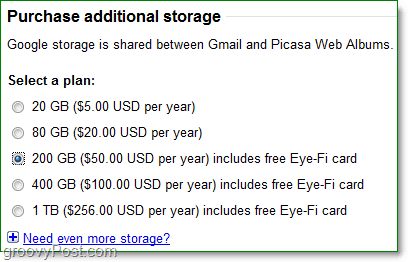 listino prezzi dei servizi di archiviazione di google
