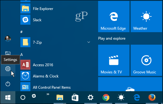 1 Impostazioni Avvio di Windows 10
