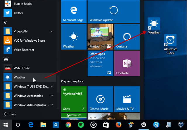Suggerimento per Windows 10: creare collegamenti sul desktop per le app universali