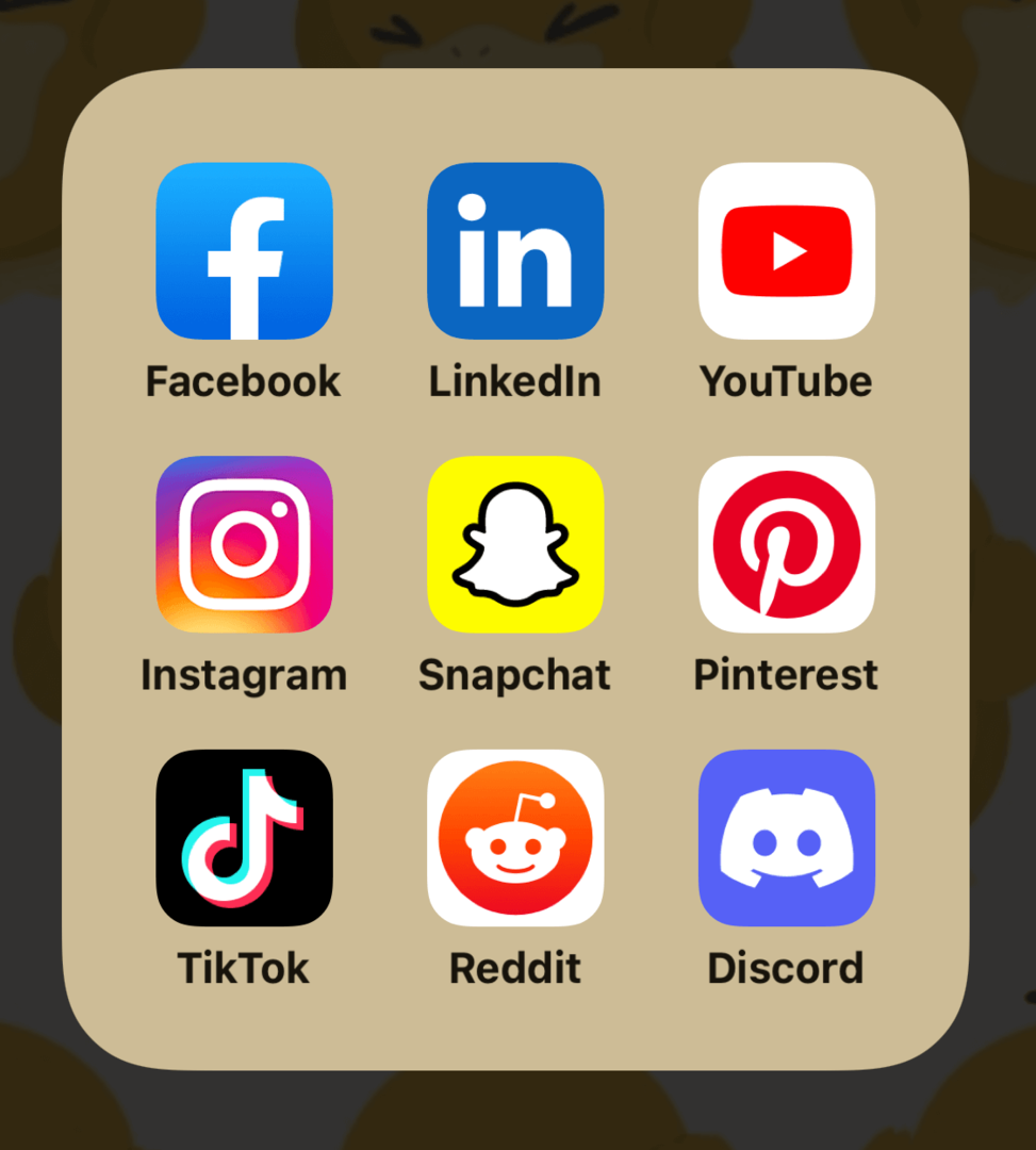 immagine di icone per le principali piattaforme di social media