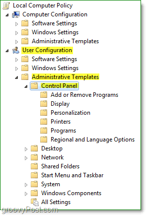 vai al criterio del computer locale di Windows 7> <noscript> <img style =