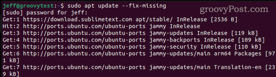 correggi i pacchetti mancanti in Ubuntu