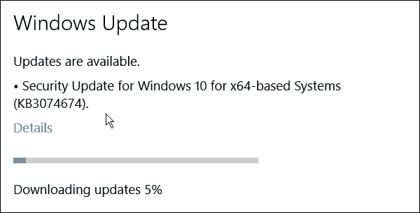 Windows 10 ottiene un altro aggiornamento cumulativo (KB3074674)