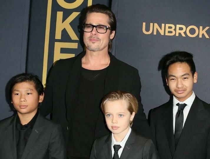 Brad Pitt e i suoi figli
