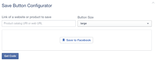 pulsante di salvataggio di Facebook impostato su URL vuoto