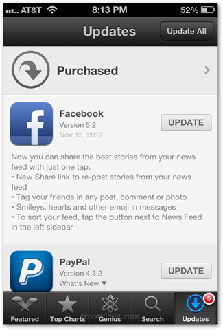 tagga gli amici nell'app per iPhone di Facebook